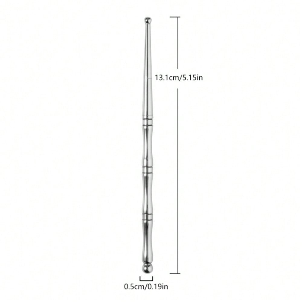 

Stainless Steel Dual-Head Massage Stick, Suitable for Eye, Face, Foot, Arm, Back, Neck - Full-Body Relaxation Acupressure Tool