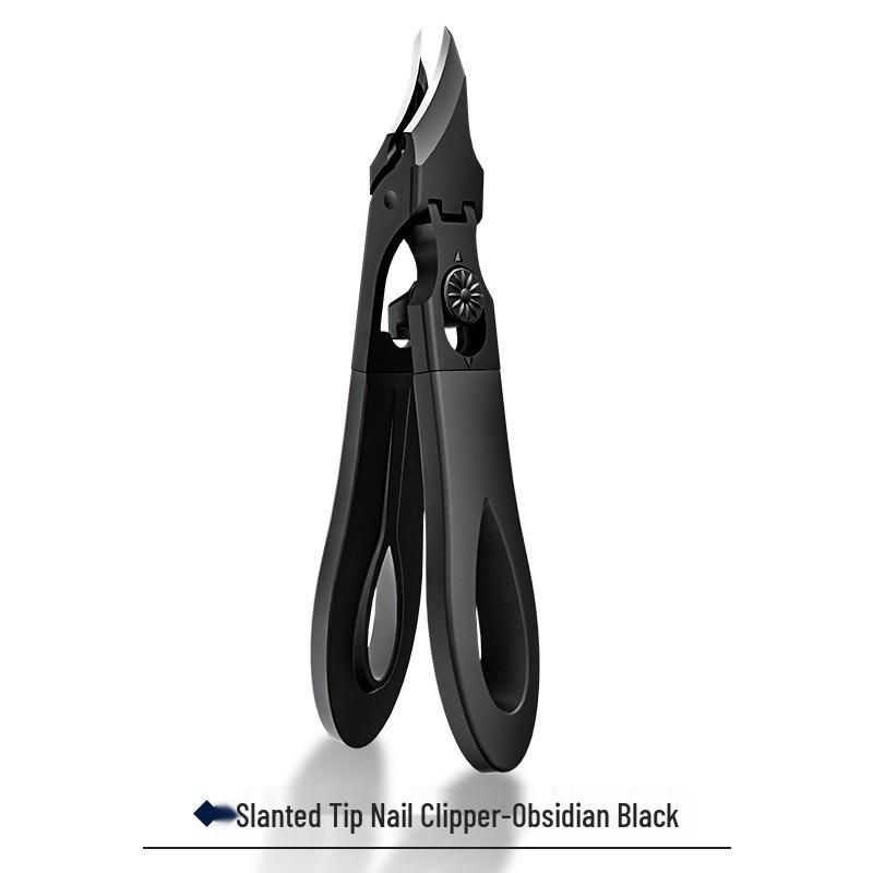 Stainless Steel Angled Nail Clippers for Thick Nails with Anti-Splash Large Opening