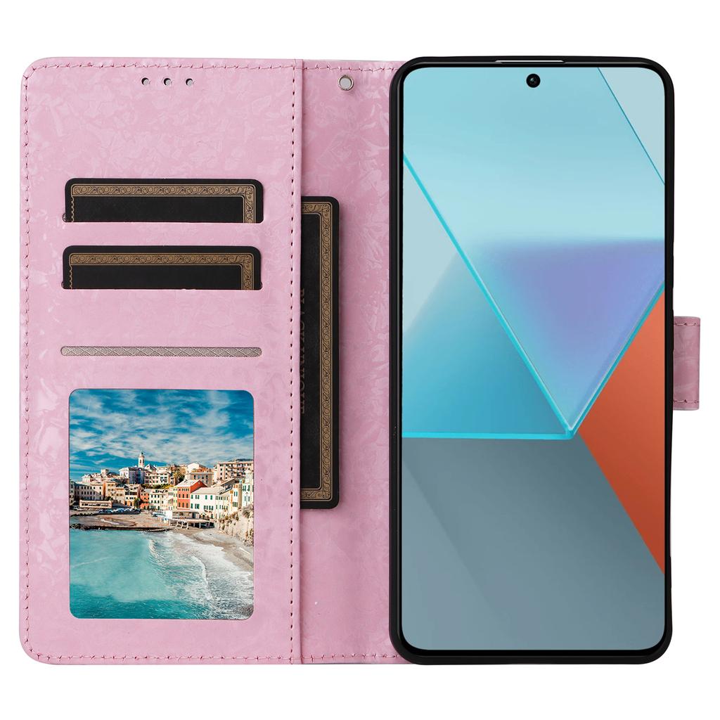 Para Xiaomi Redmi Note 13 Pro 5G/Poco X6 5G Capa Carteira de Couro Flor Verniz Capa de Telefone
