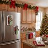 Glowing Elf Door Refrigerator Magnet Wooden Refrigerator Patch Christmas Fridge Magnet  Holiday