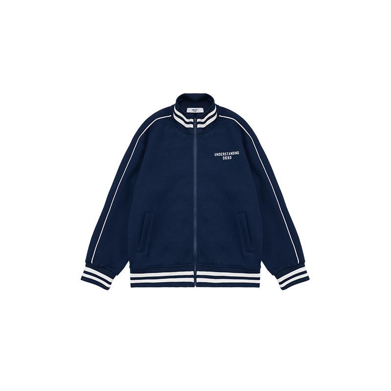 

Детская спортивная бейсбольная куртка DK в стиле ретро для весны/осени 140 cm темно-синий