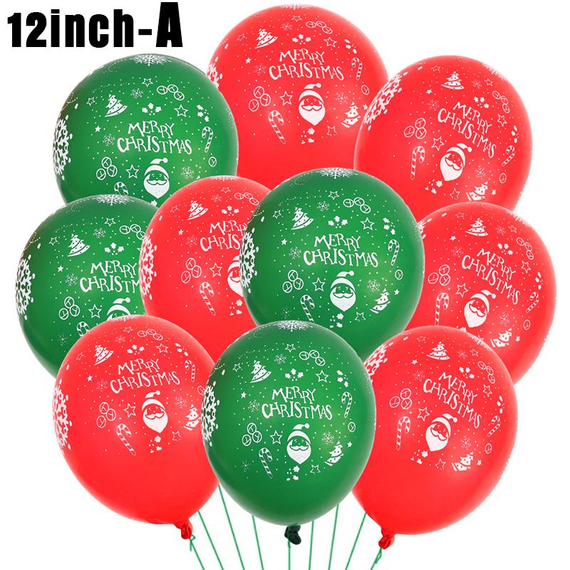 20/10Pcs Merry Christmas Balloons Santa Claus Snowflakes Latex Balloon Inflatable Kids Gifts Christmas New Year Party Decoration