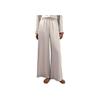 Calvin Klein Casual Simple Elastic Waist Comfortable Glossy Smooth Home Long Pants Sleep Pants Women bottoms Beige QS7300
