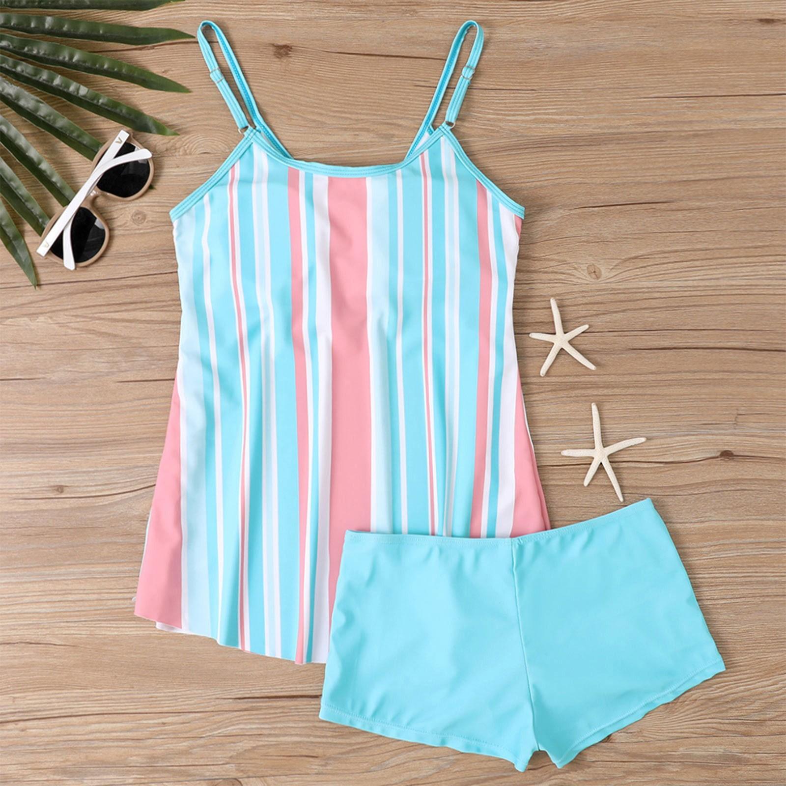 

Женский сексуальный приталенный купальник с принтом на слинге и раздельном бикини плюс размер купальника (Два куска) XXL