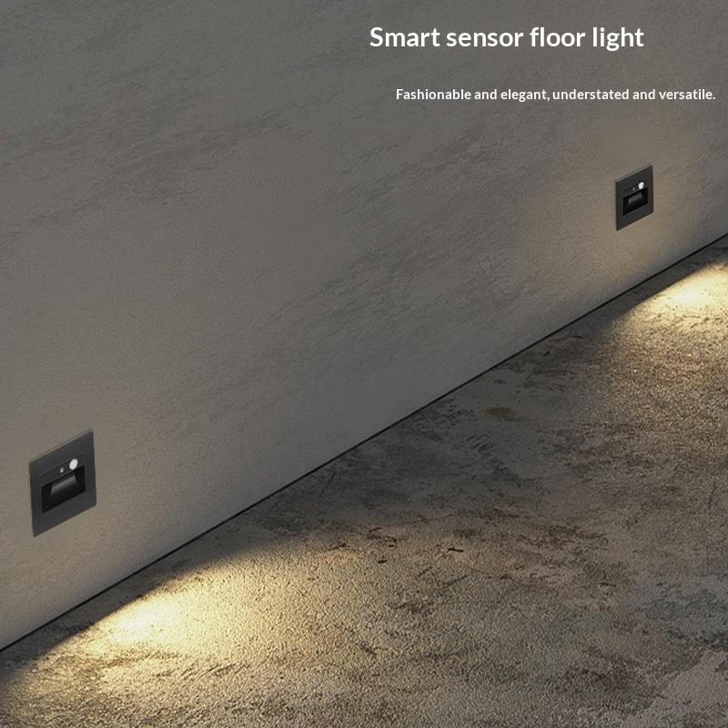 Luce per gradini con sensore di movimento umano Luce da incasso per gradini Luce notturna Luce per scale