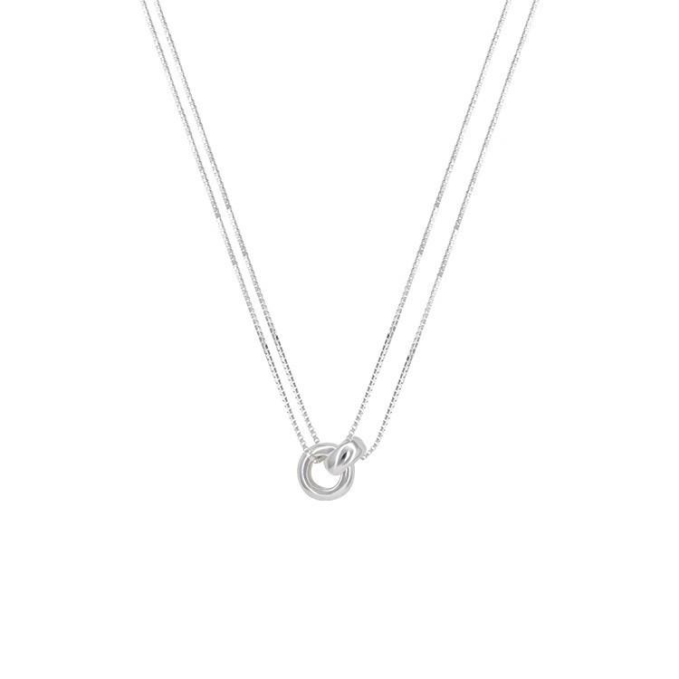 Double layer necklace female temperament niche simple clavicle chain