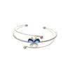 Elegant Zircon Butterfly Water Drop Open Bracelet: Three-Layer Design for Women