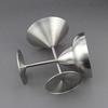 Edelstahl Martini Glas Kreatives Cocktailglas Dreieckiges Hoher Stiel Margarita Glas Metall Weinglas