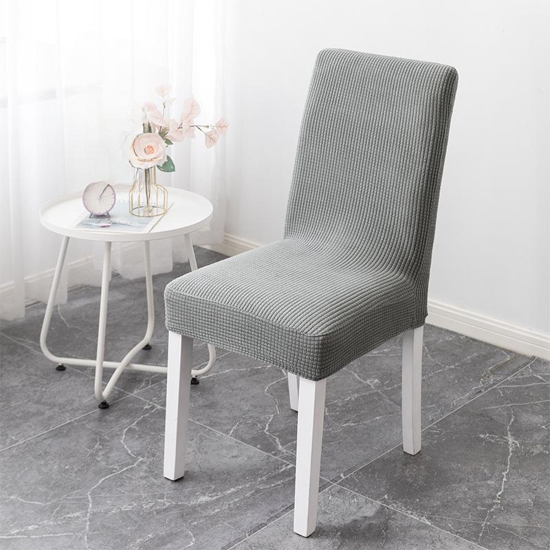 Polar Fleece Elastic Thickened Chair Cover Home Dining Table Chair Cover Seat Stool Cover Hotel Restaurant Universal One-piece Chair Cover