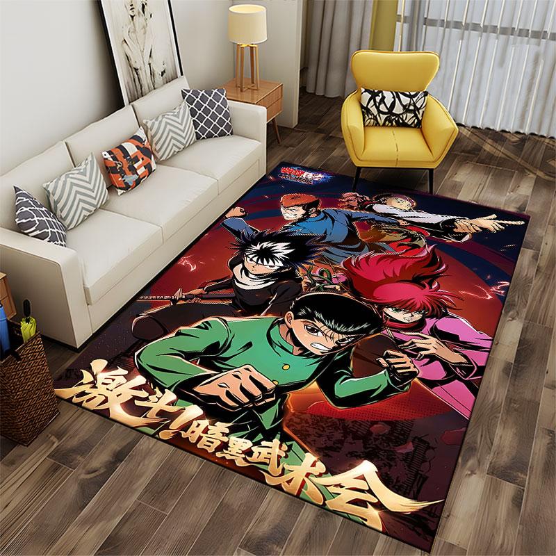 Anime Style Fighting Characters Carpet Suitable As a Non-slip Mat for the Living Room or Bedroom Sofa