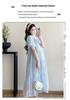 2026 Summer Lace-Up Waist Maternity Dress - Romantic & Casual Long Style