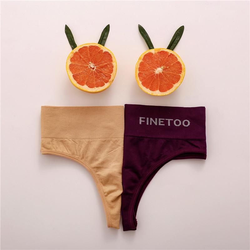 2PCS/Set M-2XL Bodyshaper G-String Panties Women Slim Underwear Female Lingerie Sexy Lady Thongs High Waist Underpants