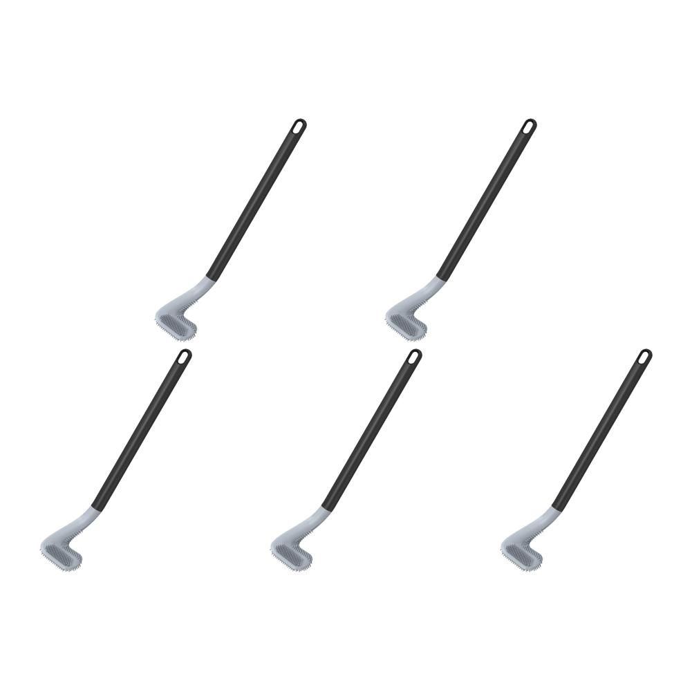 Golf Silicone Toilet Brushes Set Long Handled Toilet Cleaning Brush Golf Brush Head Toilet Cleaning Brush Bathroom Cleaning Tool