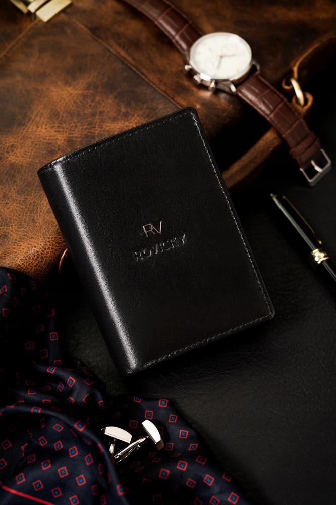 Extensive men's wallet made of natural leather - Rovicky