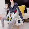 Women's Spring Loose Splicing Denim Jacket Fall Temperament Casual Comfortable Tops