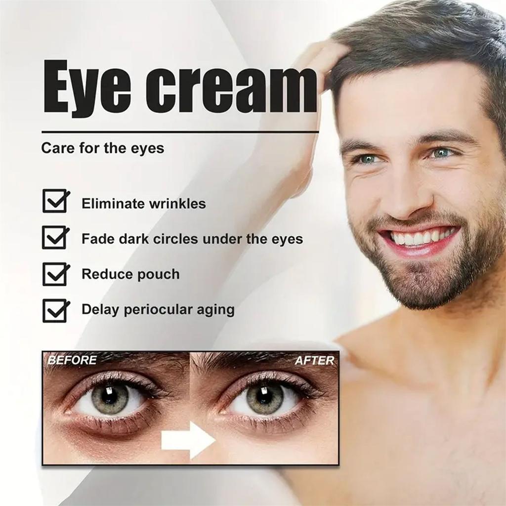 Pánský krém proti vráskám na oči 50g Zpevňuje, vypíná, hydratuje, redukuje tmavé kruhy, jemné linky, zlepšuje váčky pod očima