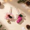 3D Xmas Tree Pendant Sparkling Christmas Jingle Bells Christmas Bow Bell Pendant Party Decoration