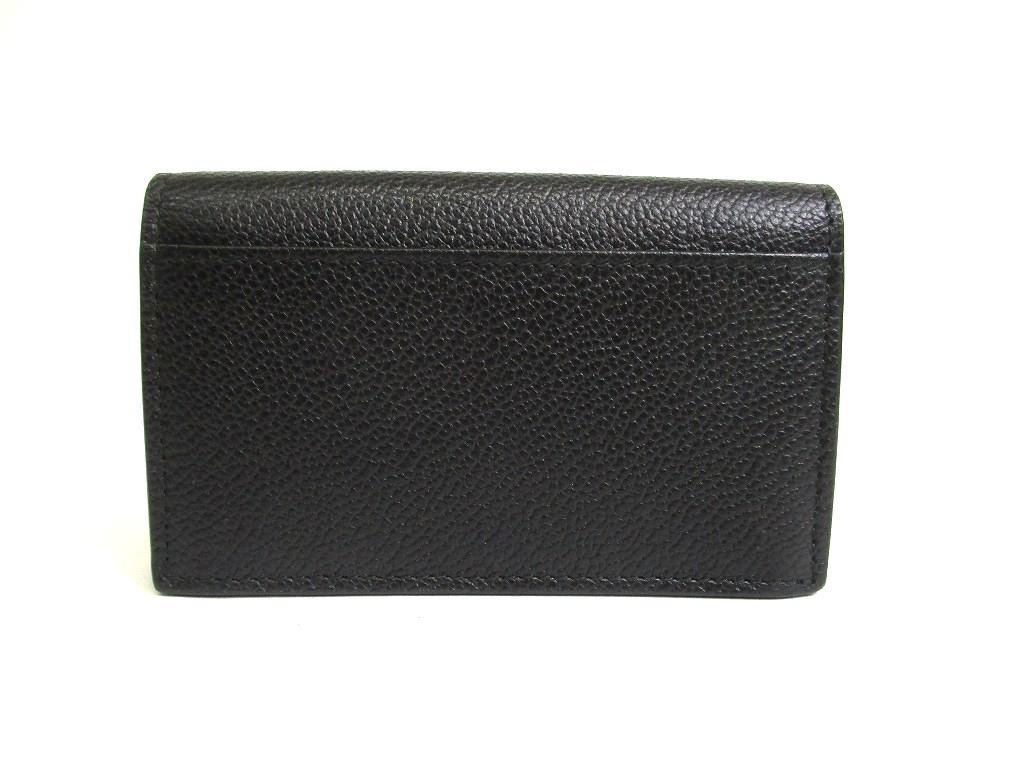 Authentic PRADA Black Grain Leather Card Case Card Holder #b085  Seller refurbished