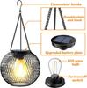Solar Lantern 1/2pc LED Hanging Lights Outdoor Waterproof Garden Landscape Decoration for Backyard Fence Path