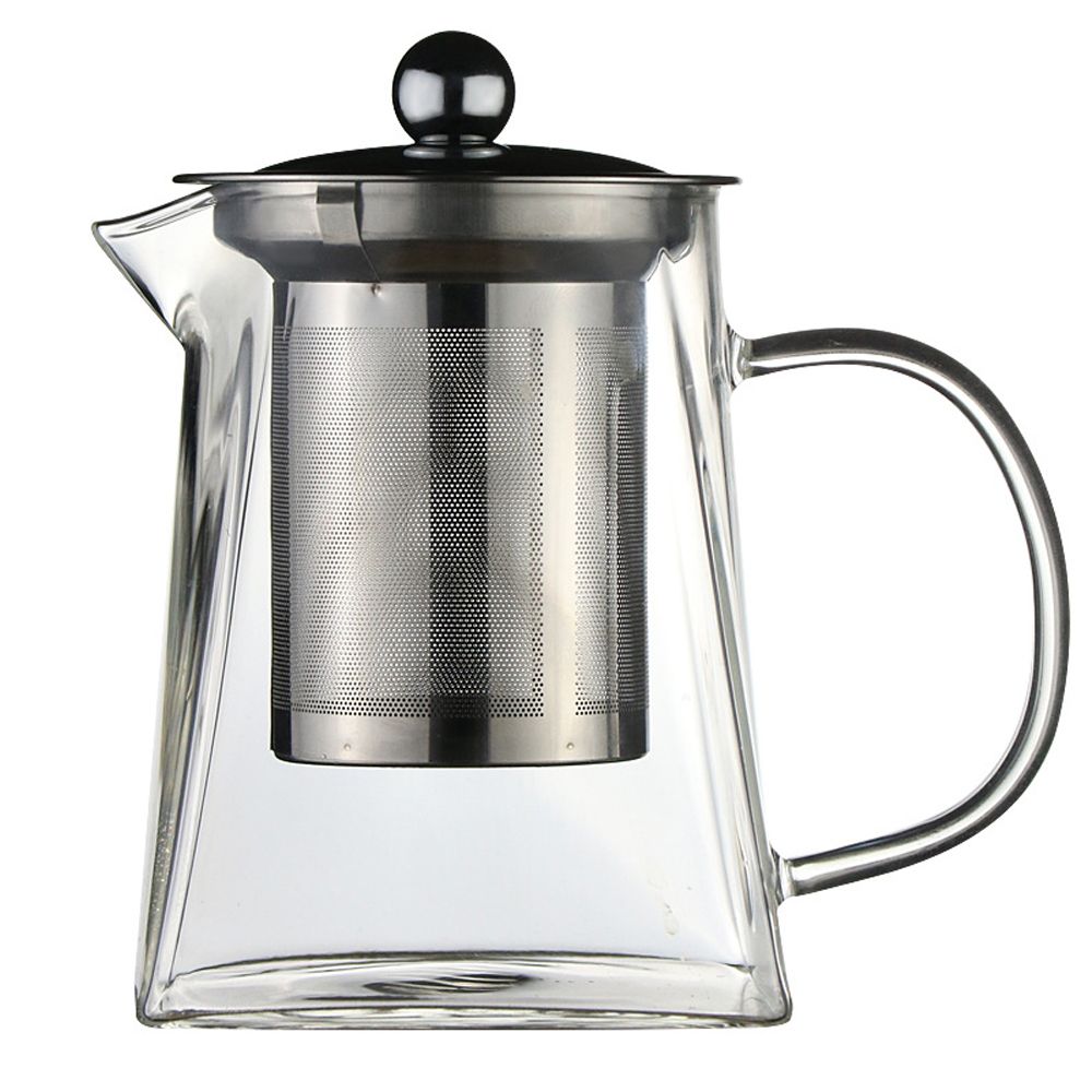Transparent Scented Tea Tea Leaves coffee with Tea Strainers Teapot Kettle Glass Square Pot