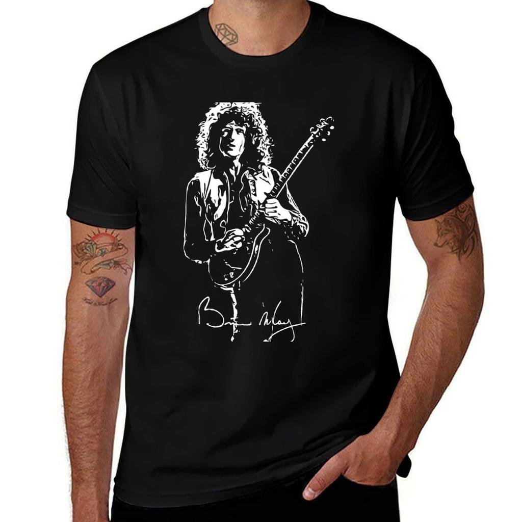 T-shirt Brian May Casual Basica a Maniche Corte