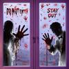 Bloodstained Handprint Halloween Static Cling Decal Spooky Party Door Stickers  Glass Mirror