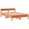 Solid Wood Bed without Mattress Wax Brown 150 x 200 cm Pine Wood