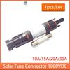 1000VDC 10A 15A 20A 30A DC Solar Fuse Connector Fusible Holder with Inline Fuse for Solar Panel Systems TUV Approved