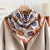 Premium Cotton and Linen Hot Air Ball Small Square Scarf Silk Scarf 1116 Spring and Autumn New Scarf Women's Thin Neck Protection Versatile Shawl