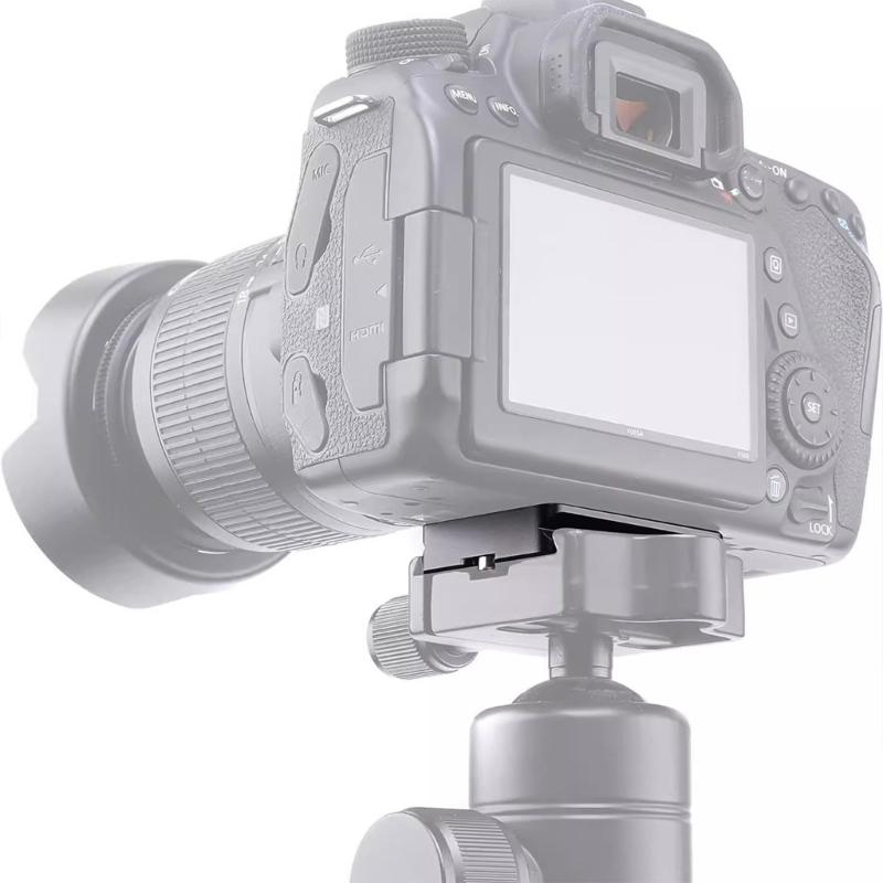 Aluminum Alloy Quick Release Plate for Arca Standard 50mm Tripods Ballhead Featuring AntiSlip Rubber Pad 1/4 Screw