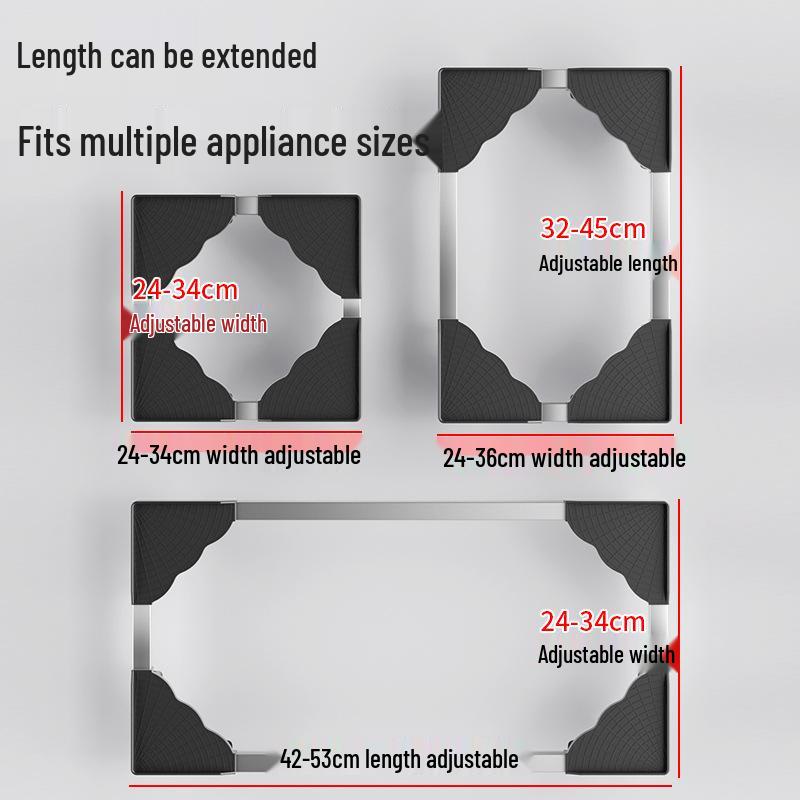 Adjustable Computer Tower Stand with Wheels and Cooling Shelf for Home Use