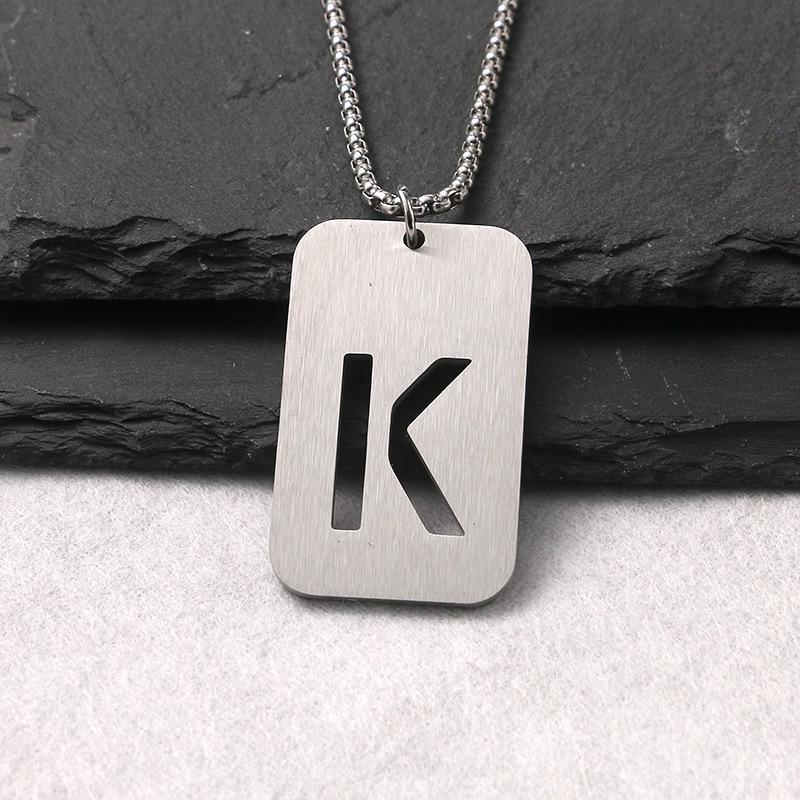 Personalized 2024 Stainless Steel Dog Tag Necklace: Hip Hop Style Long Chain for Couples