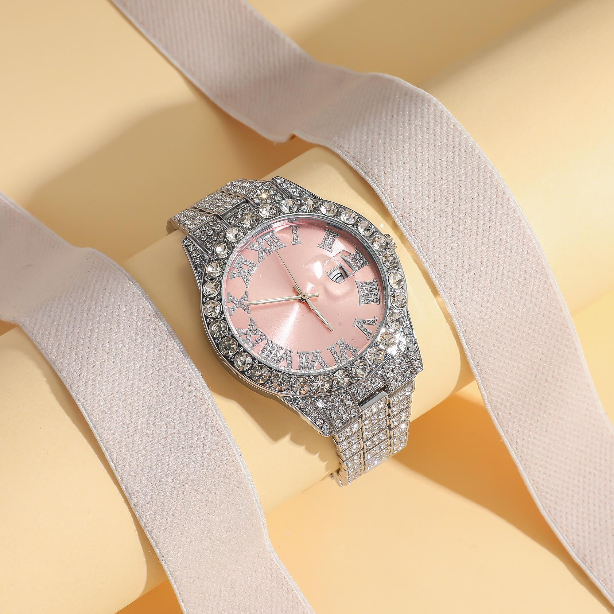 

New foreign trade explosive diamond-studded Roman fashion with calendar women s watch women s watch women s models