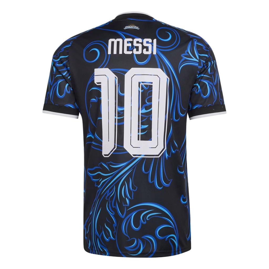 adidas Argentyna 26 Koszulka Wyjazdowa Messi Czarny/Błękitny Przejrzysty/Niebieski Wybuch Męskie Koszulki Czarny Błękitny Przejrzysty Niebieski Wybuch KH3940