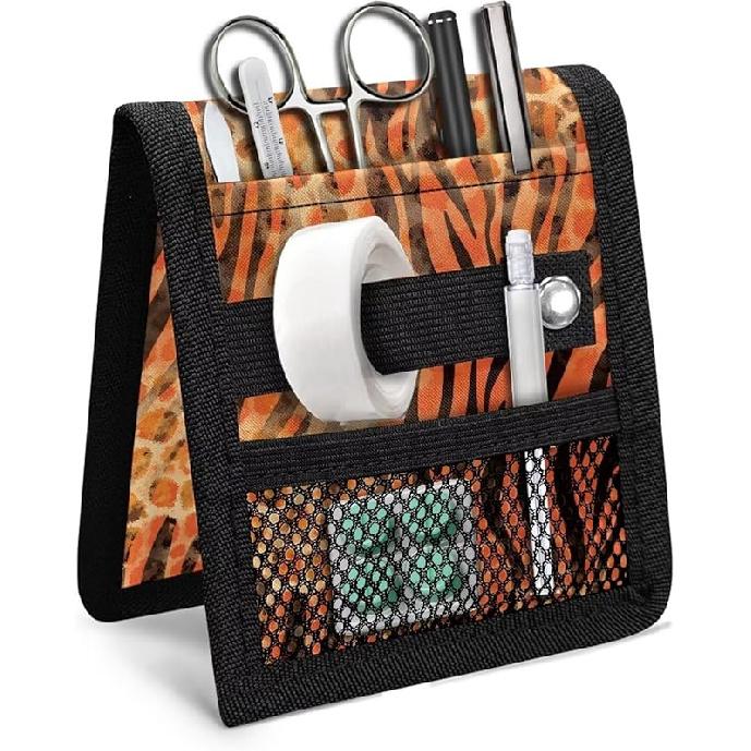 Cat Printed Nurse Pocket Protector Cartoon Nurse Organizer Bag Pouch Utility Hospital Bag Organiser Pouches Tool Case