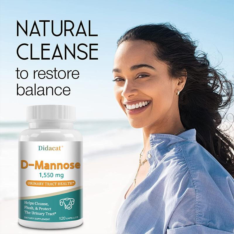 D-Manosa 1550 mg Suplemento Dietético, 120 Cápsulas Vegetarianas por Botella