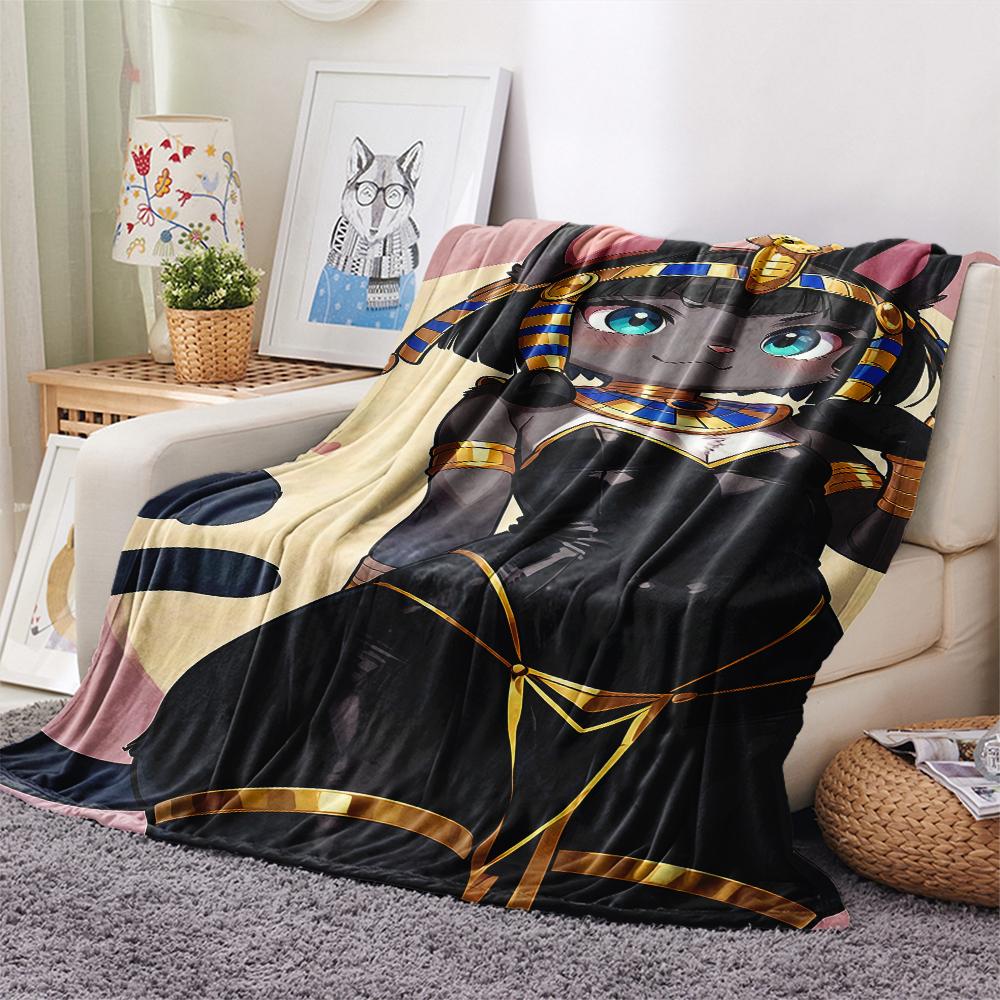 1 Pezzo Coperta in Flanella con Stampa Cartone Animato, Alta Qualità Confortevole per Tutte le Stagioni, Decorazione per la Casa, Calore e Comfort, Perfetta per Regalo di Natale Compleanno