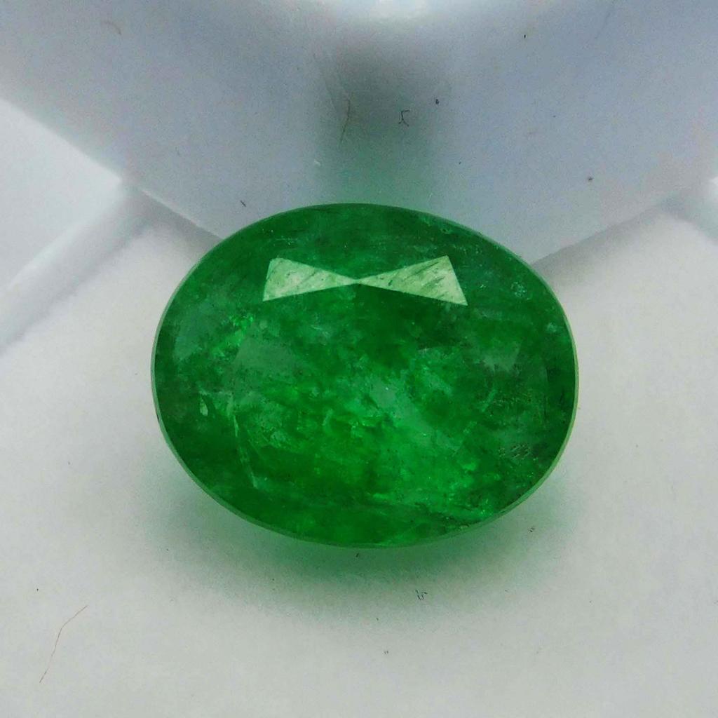7 Carat Natural CERTIFIED Emerald Oval Cut Green Colombian Loose Gemstone A-3402