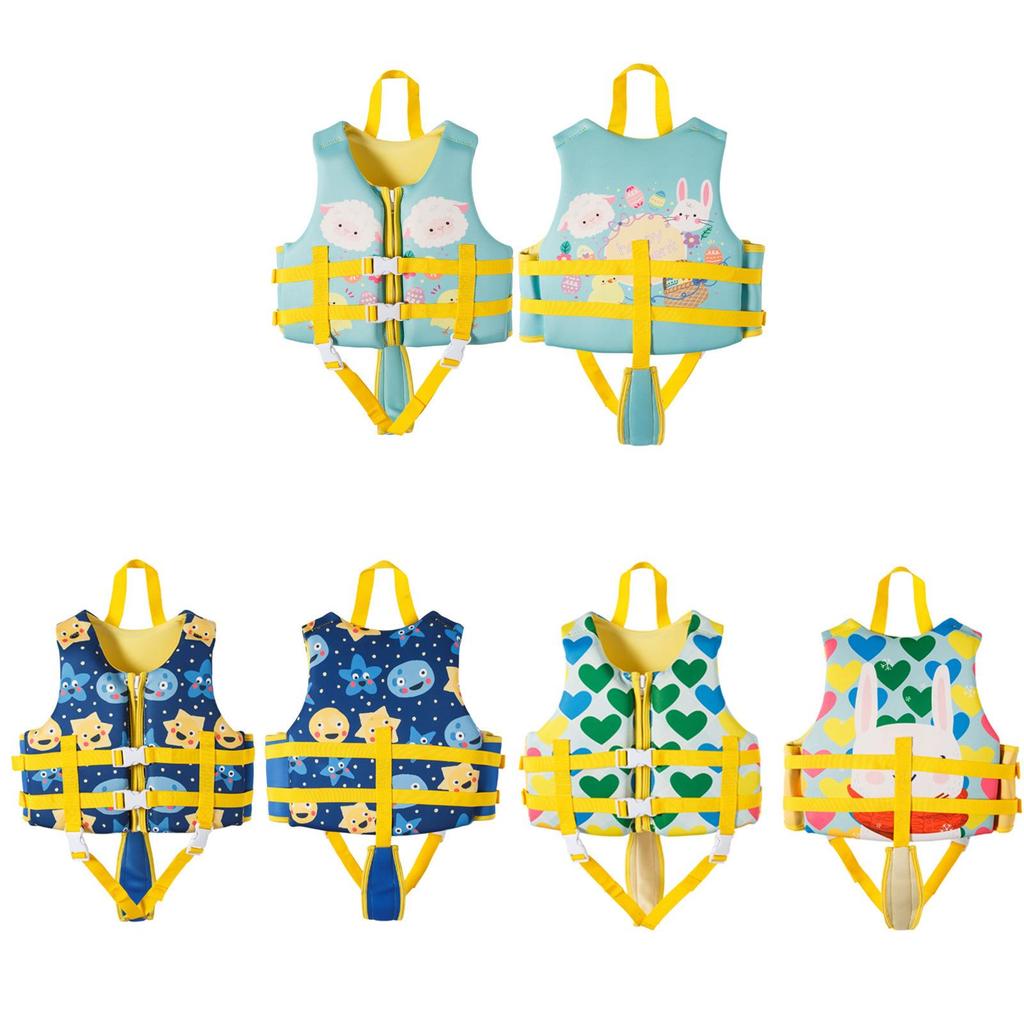 Childrens Floatation Vest With Adjustable Buoyancy For Swimming And Safety
