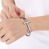 Chunky  Stainless Steel Wire Chain Bangle Men's Personalized Classic Cross Bracelet Jewelry Gothic Vintage Black Accessory