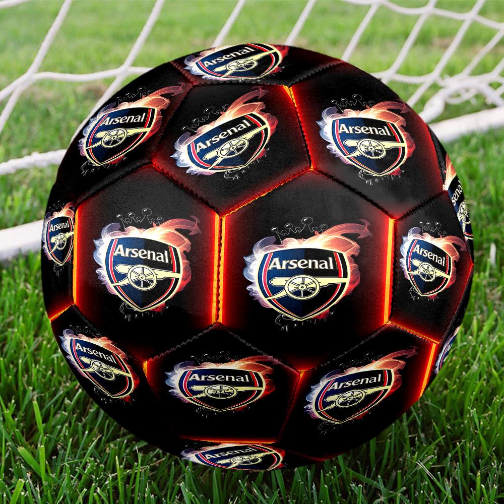Arsenal F.C Print Size 5 Soccer Ball, Standard Match Football for Sports Game and Team Practice, Ideal Gift for Soccer Fans