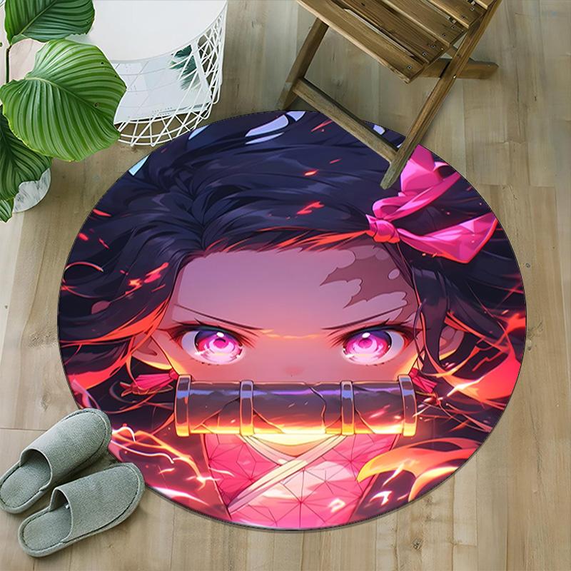 1pc nezouko Carpet, Round Rug, Comfortable, Suitable for Entryways, Living Rooms, Office, And Bedrooms, Christmas Decoration