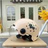 Little Black Dog C Electric Vehicle Helmet Cute Pass Hard Hat Women's Breathable Sunscreen Motorcycle Hat Tide