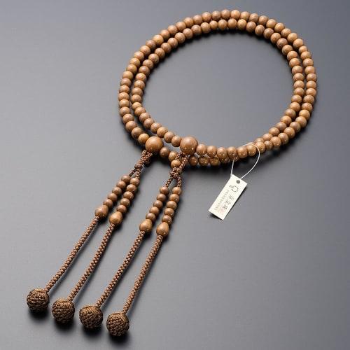 Buddhist Altar Shop Takita Shoten Buddhist Prayer Beads, Shingon Buddhism, Formal Prayer Beads for Men, Seiume Pattern, 2 Shaku (1.2 Ft), Silk Flower