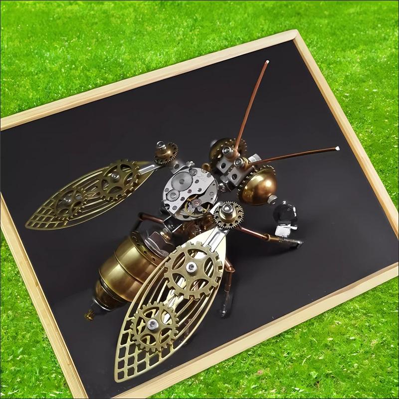 Biene & Wespe 3D Metallpuzzle - Künstlerisches Insektenmodell, Herausforderndes Handgefertigtes Geschenk für Heimdekoration oder Schreibtischzubehör