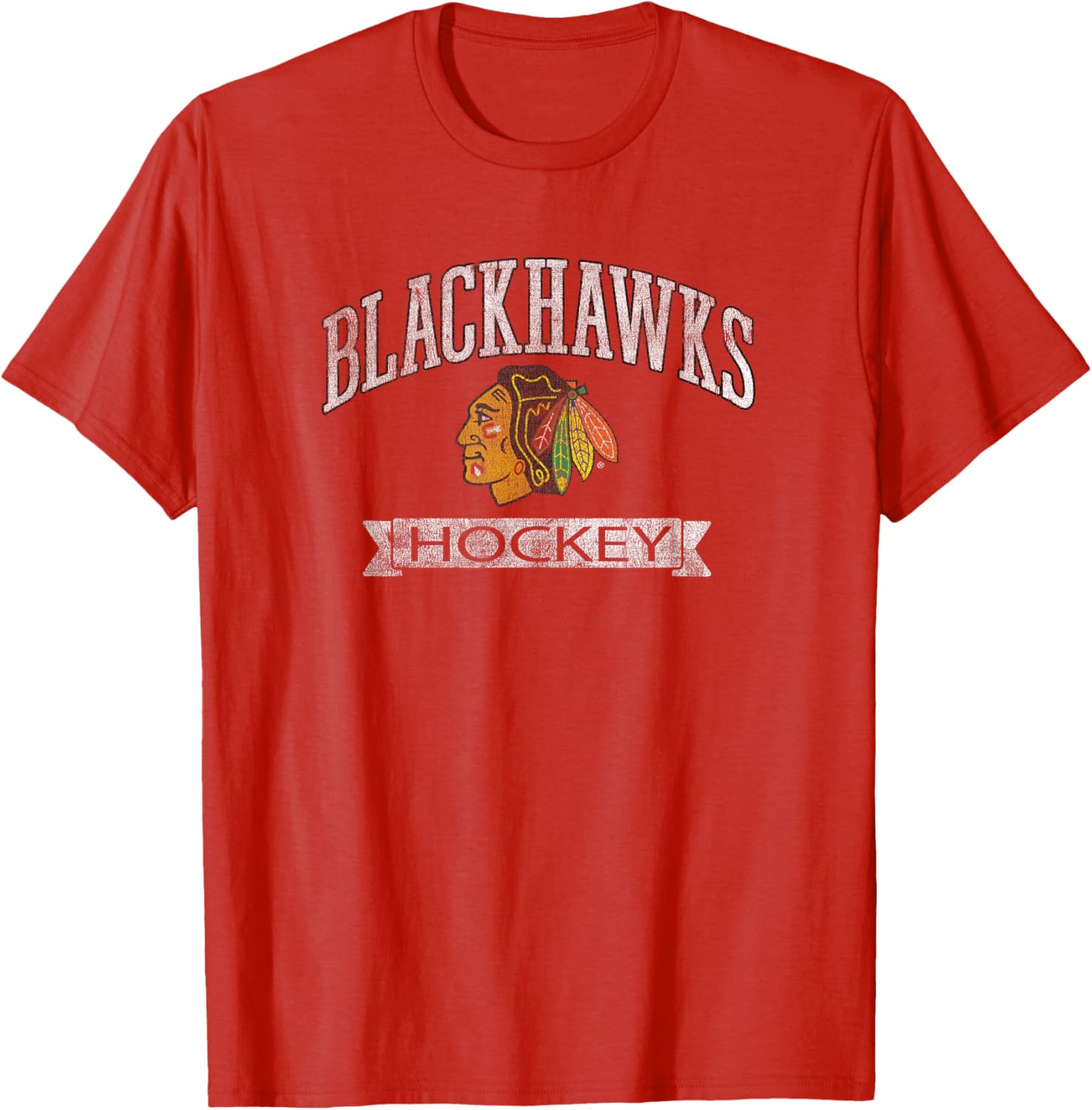 Chicago Blackhawks Vintage Hockey Red Officially Licensed T-Shirt S