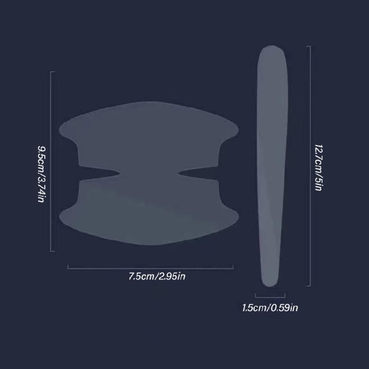 8Pcs Protection Film Car Door Bowl Handle Protective Sticker Car Exterior Decals Invisible Stickers Self-Adhesive Film