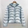 Yu Yan, knitted splicing down jacket women's short winter new product sweet slim jacket white duck down
