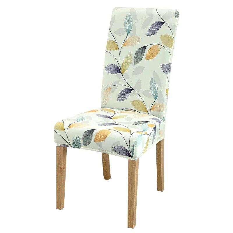 

Чехол на стул для столовой, чехол на стул с цветочным узором, эластичный офисный стул, домашний декор, фиолетовые чехлы для гостиной 1pcs