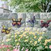 Metal Butterfly Wall Art Set of 4 Decorative Hanging Sculptures for Indoor Outdoor Home Garden Living Room Office Decor
